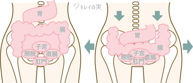 産後の内臓下垂？